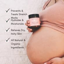 Belly Bundle by Irene Organics - Organic Belly Butter and Oil for Pregnancy Stretch Mark Prevention and Treatment - Award Winning Skincare For Pregnancy and Postpartum - Mother's Day Gift Set (Large)