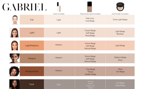 Gabriel Cosmetics Deep Beige Pressed Mineral Powder Foundation, 12 oz