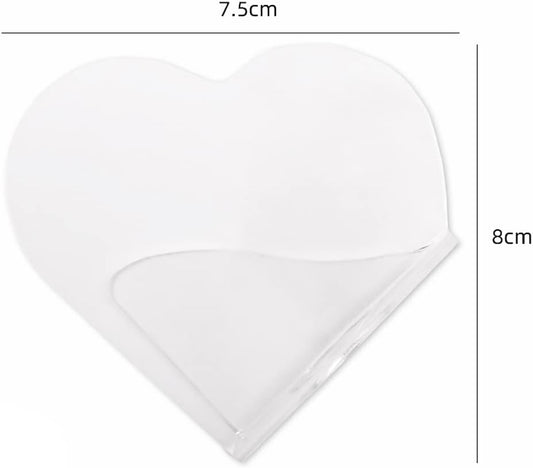 3Pcs Clear Handheld Acrylic Palette Heart Shaped Acrylic Nail Color Palette Handheld Makeup Mixing Palette Foundation Mixing Tray Cosmetic Palette for Lipstick Eyeshadow Foundation Color Blending