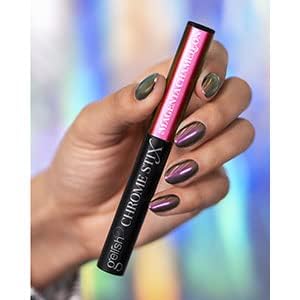 Gelish Chrome Stix, Chrome Nail Powder, Nail Art for Stunning Metallic Finish, Long-Lasting, Easy Application, Perfect for Professional and At-Home Use (Magenta Chameleon, 0.5g)