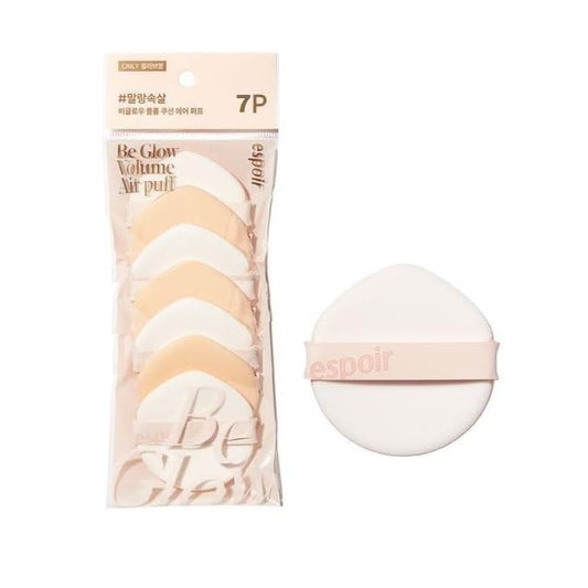 Espoir New Air Puff Volume 7ea | Flawless Face Makeup Fast and Easily | Makeup Sponge Applicator Air Cushion Powder Puff for Liquid Foundation, Cream, Concealer | Korean Base Makeup Tools