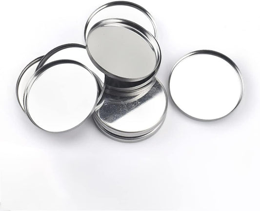 20 Pcs Metal Eyeshadow Pans Round Empty Round Eyeshadow Palette Cosmetic Eyeshadow Tin Reffilable Blush Pans Compact Makeup Tin