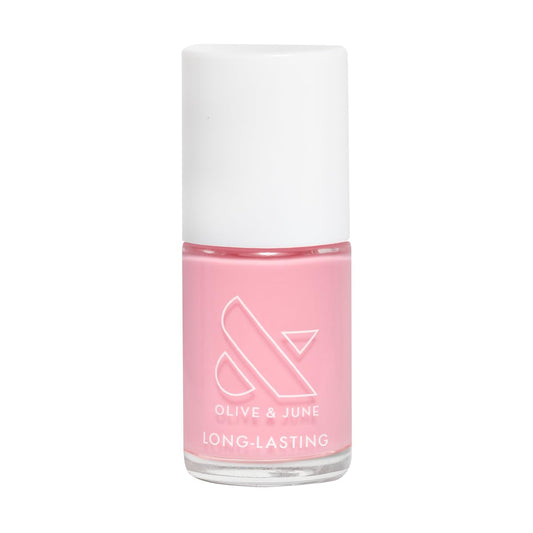 Olive & June Long Lasting Nail Polish | Plump, Gel-Like Finish | No Lamp Needed | Lasts up to 10 days | Salon-Quality at Home | Vegan & Cruelty-Free | Chip-Resistant | Saltwater Taffy | Sheer Pink