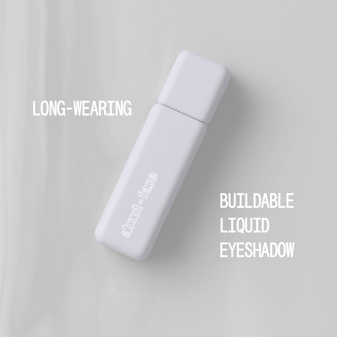 about-face Matte Fluid Eye Paint White Noise – High-Pigment Liquid Eyeshadow, Long-Lasting, No-Budge Matte Finish, Vegan & Cruelty-Free (White)