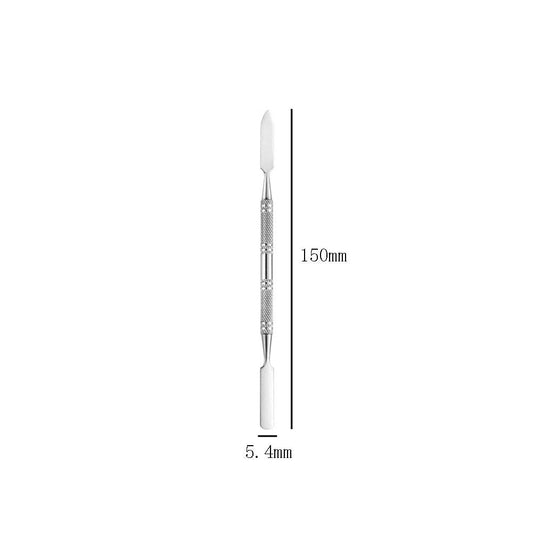 4 Pieces Makeup Spatula Cosmetics Mixing Spatula Stainless Steel Cosmetic Makeup Spatula Makeup Palette Spatula Tool Double Headed Makeup Stirring Spatula Makeup Accessories(150 mm, Silver)