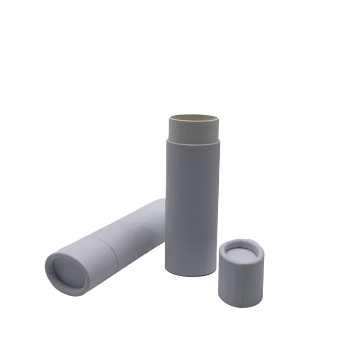 GreenWay 0.5oz / 15g Kraft Paperboard Lip Balm Tubes with Lids - 12 Pack Lip Gloss Tubes Refillable DIY Cosmetic Containers – Oval Shaped Lip Balm Containers Empty Holder Tubes - White