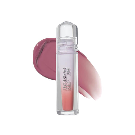 ETUDE Over Glowy Lip Stain Tint #13 Mauve Violet | Non-Sticky Vegan Lip Tint | Moisturized & Long-lasting Lip Gloss | Daily Lip Stain for Dry Lips, Korean Makeup