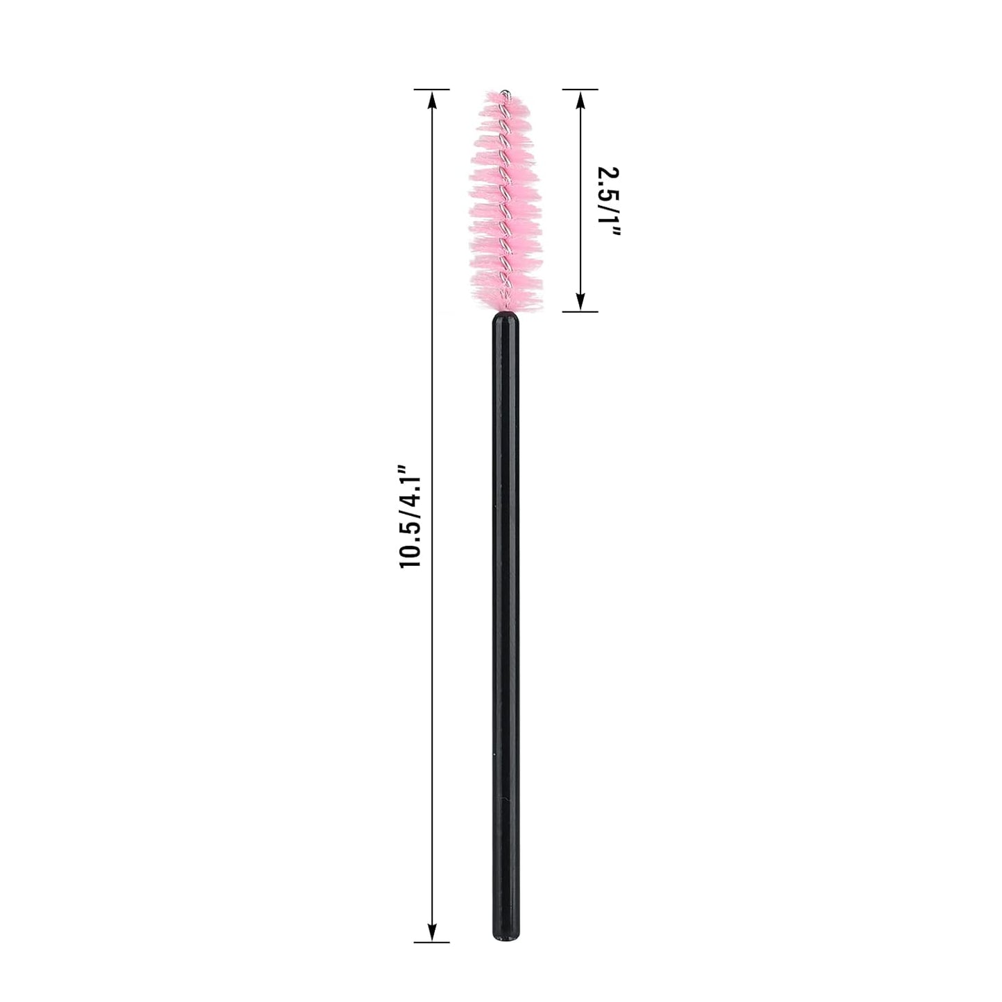 G2PLUS 100PCS Disposable Eyelash Brushes, Adjustable Mascara Wands Makeup Applicator, Lash Spoolies Brushes for Eyelash Extensions and Eyebrows (Pink)