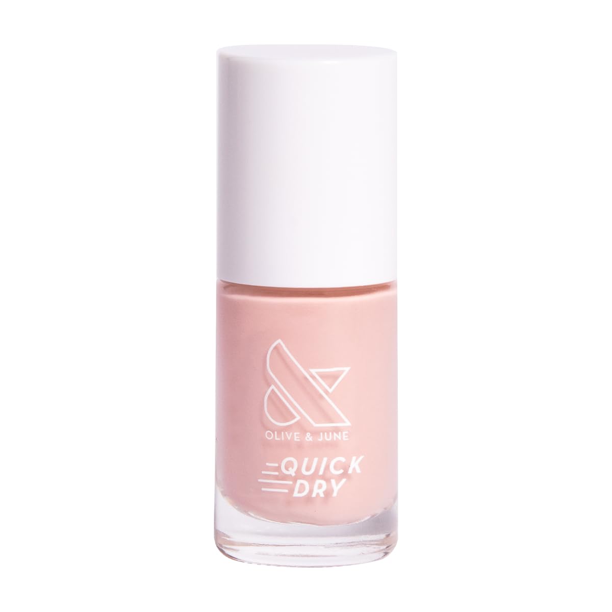 Olive & June Quick Dry Nail Polish | Instant, Fast-Drying, Smudgeproof Color | 15-free, Vegan, Cruelty-Free Formula | Lasts up to 5 Days | Salon-Quality Manicure Pedicure at Home | Poodle Pink Neutral