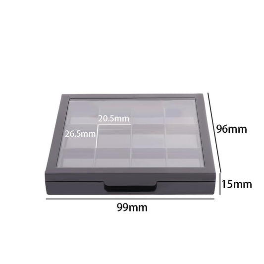 12 Grids Empty Eyeshadow Palette DIY Eyeshadow Makeup Palette Lipstick Container Empty Makeup Storage Box for Blush Lipstick
