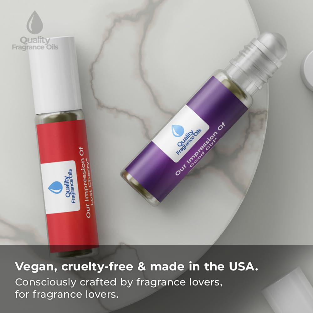 Quality Fragrance Oils' Love in White Impression #165 | Long-Lasting Perfume Oil, Alcohol-Free, Strong Scent, 10ml Roll-On | Affordable Alternative to Designer Fragrances