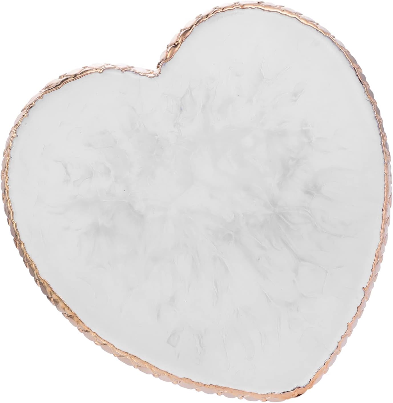 Resin Nail Art Palette Gold Edge Nail Holder Heart Shaped Color Makeup Foundation Mixing Tools Display Board Gel Nail Art Color Mixing Palette Painting Tray Manicure Tool