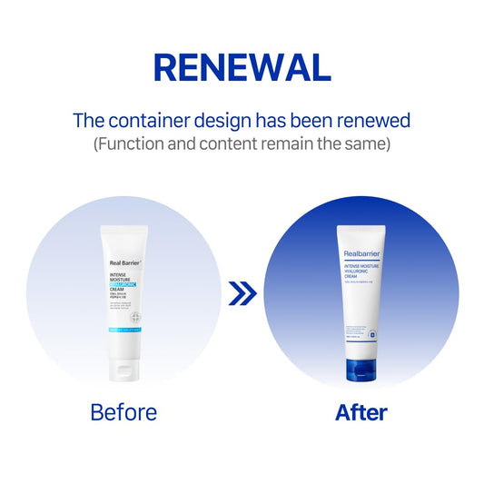 Real Barrier | Intense Moisture Hyaluronic Cream | Panthenol Skin Barrier Repair Face Cream | Hyaluronic Acid Moisturizing Face Lotion | Face Moisturizer for Dry & Sensitive Skin | 2.02 fl oz (60ml)