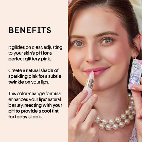 Winky Lux Unicorn Glimmer Balm & Rose Glimmer Balm Duo – Hydrating ph Lip Balm, Natural Pink Tint with pH Color Changing, Moisturize & Soften Lips While Leaving Sheer Pink Tint, with Vanilla Scent
