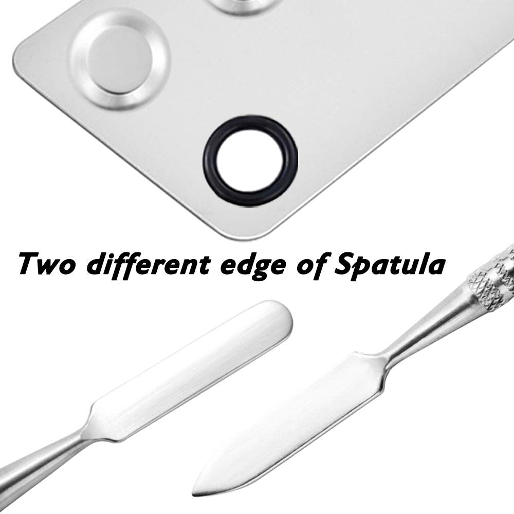 2 Styles Professional Makeup Palette with Spatula and 150 PCS Makeup Brush Kit, SourceTon Cosmetic Palette (5.9”x 3.9”) & Makeup Applicators (Mascara Wands, Lipstick Applicators, Fine Eyeliner Brush)