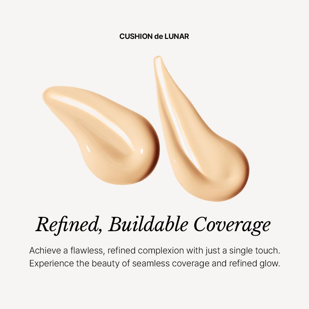 [CHALLANS de PARIS] Cushion de Lunar Excellence Cushion Foundation – 23 Medium Beige | Long-Wear, Buildable Coverage, Lightweight Airy Fit, Hydrating Glow, SPF 40 PA+++