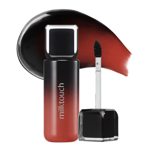 MILKTOUCH Black Peel Off Lip Tattoo - Long-Lasting Matte Lip, Waterproof & Transfer-Proof, Highly Pigmented, Stay-On-All-Day Lip Tint Stain (4.5g) #04 Black Apricot