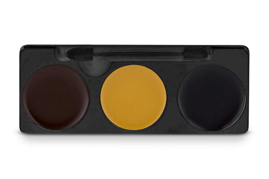 Mehron Makeup Tri-Color Character Makeup Palette | Halloween, Special Effects and Theater Cream Makeup FX Palette | Face Paint Makeup .7 oz (20 g) (BRUISE)