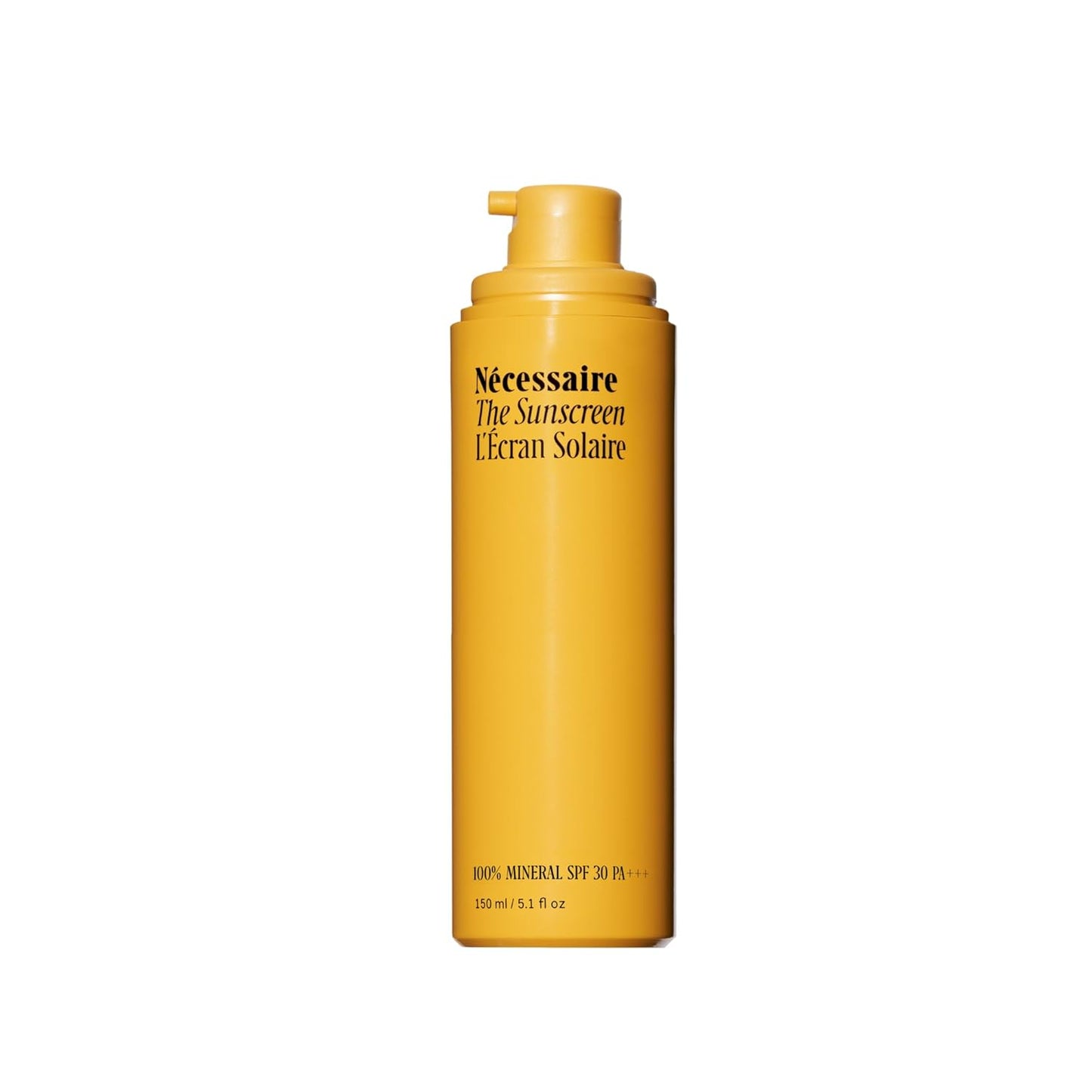 Nécessaire The Mineral Sunscreen SPF 30 PA+++. For The Body. Broad Spectrum. Zinc Oxide, Hyaluronic Acid, Niacinamide. Hydrate. Protect Against Sun Damage + Premature Aging. Dermatologist-Tested 5.1oz