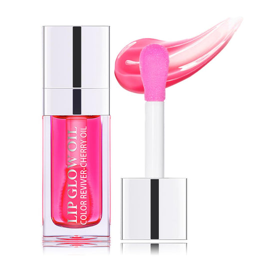 Hydrating Lip Glow Oil Moisturizing Plumping Lip Tint Lip Gloss Transparent Lip Balm Long Lasting Nourishing Repairing Lightening Lip Lines (007# RASPBERRY)
