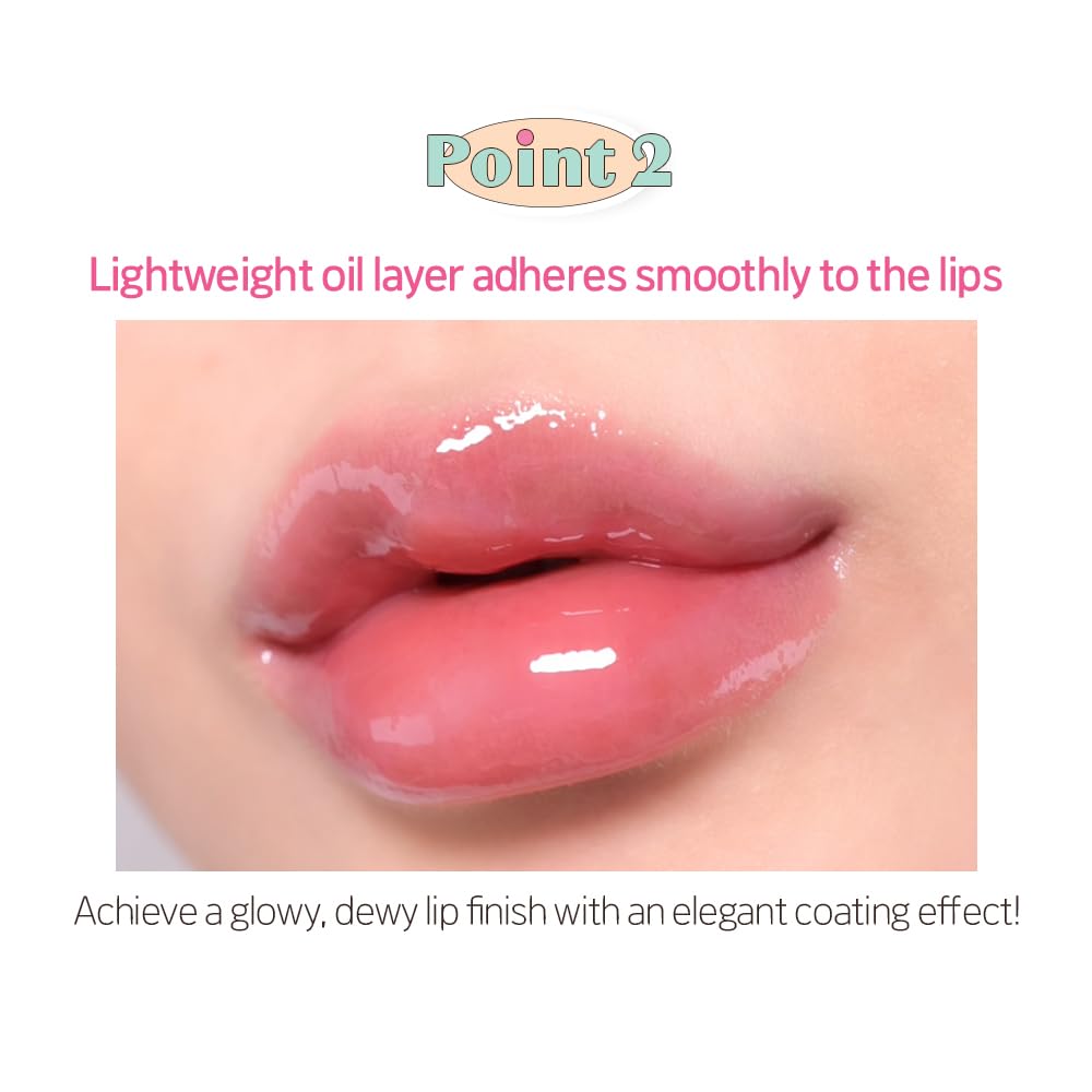 ETUDE Over Glowy Lip Gloss #4 Pink Marshmallow | Non-Sticky Vegan Lip Tint | Moisturized & Long-lasting Lip Gloss | Daily Tint for Dry Lips, Korean Makeup, K-beauty, Perfect for Gift