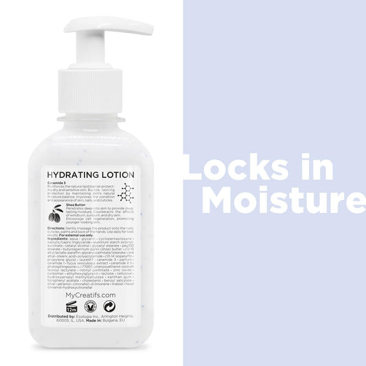 Hydrating Lotion for Dry Hands, Nails, and Cuticles, 8.5 fl. oz., Daily Moisturizing Skincare for Soft, Sensitive Skin with Shea Butter and Ceramides