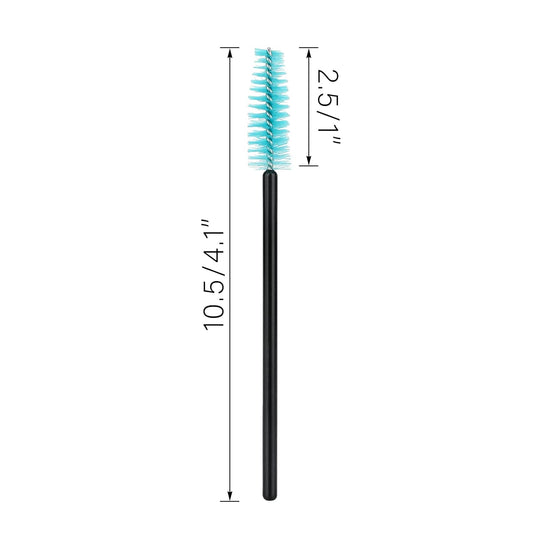 G2PLUS 100PCS Disposable Eyelash Brushes, Adjustable Mascara Wands Makeup Applicator, Lash Spoolies Brushes for Eyelash Extensions and Eyebrows (Blue)