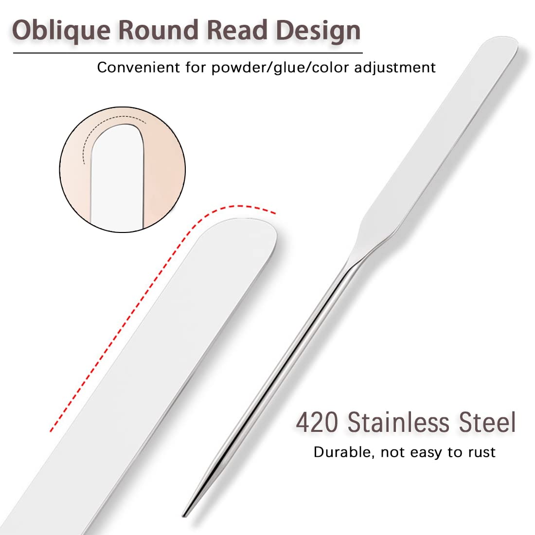 Korean Picasso Makeup Spatula Palette Set and Powder Puff for Liquid Foundation,Stainless Steel Mixing Spatula Scraper Artist Nail Art Stirring Makeup Tool