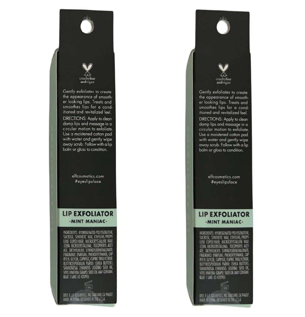 ELF Pack of 2 E.l.f. Lip Exfoliator, Mint Maniac 82512