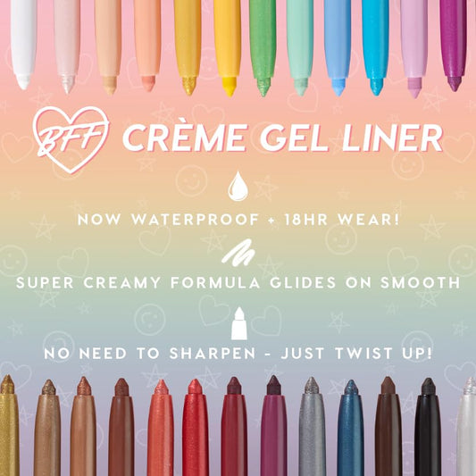 ColourPop BFF Crème Gel Liner - Waterproof Gel Eyeliner Pen with a High-Pigment & Buildable Formula - Colored Eyeliner with 18-Hour Wear - Calabasas (0.01 oz)