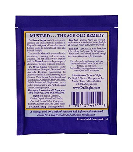 Dr. Singha's Mustard Bath, Therapeutic Bath Salts (2 oz (14 Pack))