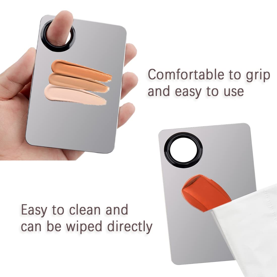 Korean Picasso Makeup Spatula Palette Set for Liquid Foundation, Stainless Steel Mixing Scraper Artist Nail Art Stirring Makeup Tool