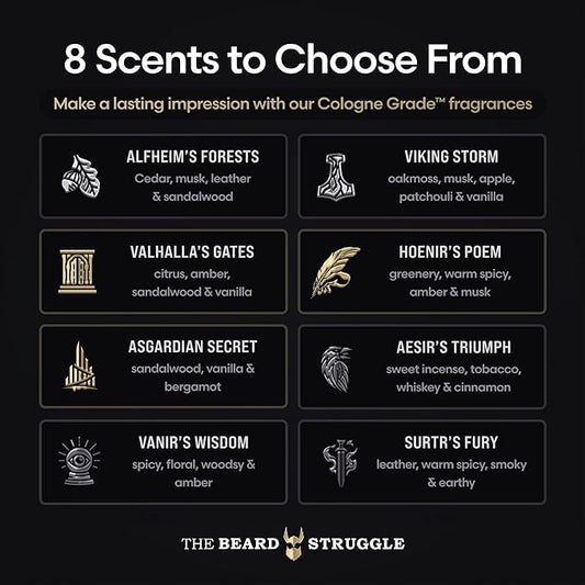 The Beard Struggle - Marksman's Beard Conditioner - Hoenir's Poem, Gold Collection - Nourish, Softens, & Strengthens Beard - Radiance Beard Conditioner for Men (8 Fl oz)