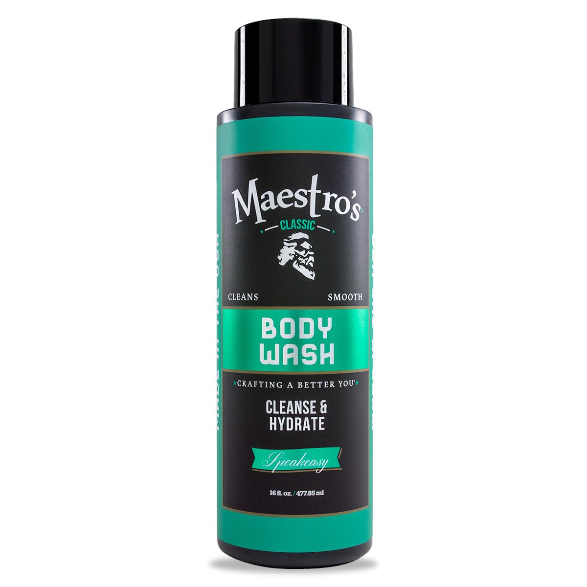 Maestro's Classic BATH WASH - Conditioning Bath Wash, Cleans and Hydrates, Speakeasy Blend, 16 Ounce