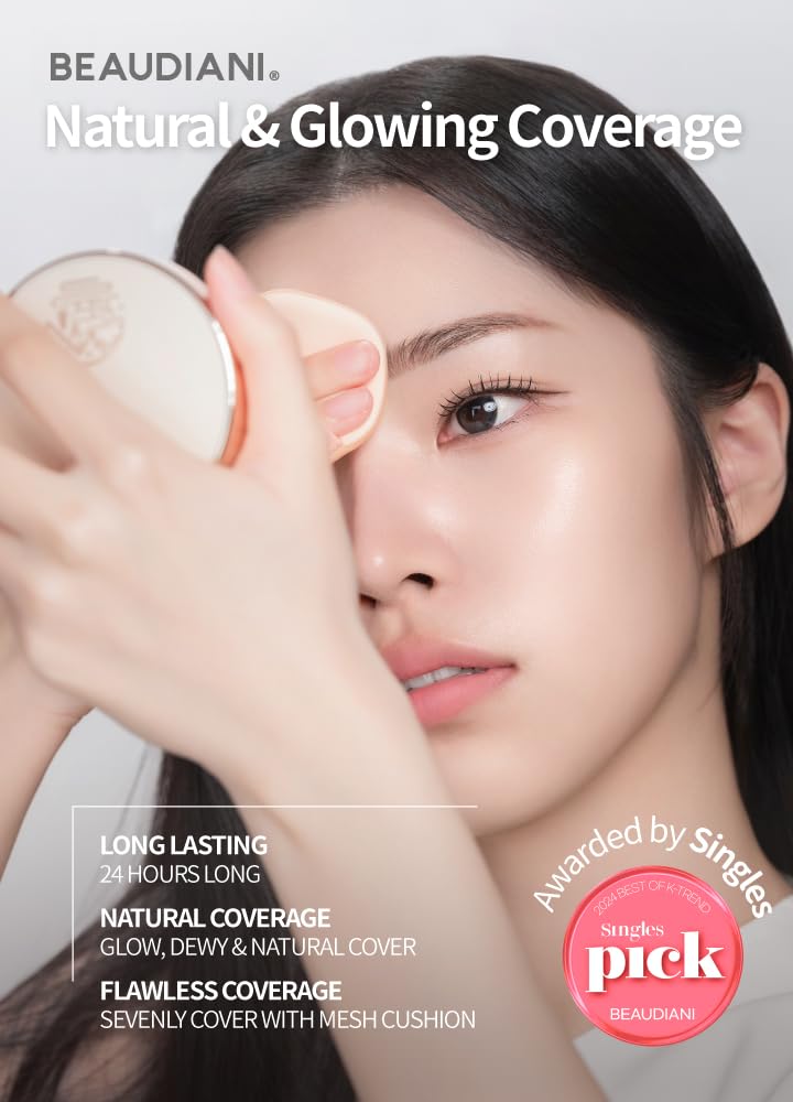 Mesh Tight UP Cushion Refill | Cushion Foundation | Buildable Coverage| Natural Finish | Dewy Glow Make up (01-REFILL Bright cool undertone (#21))