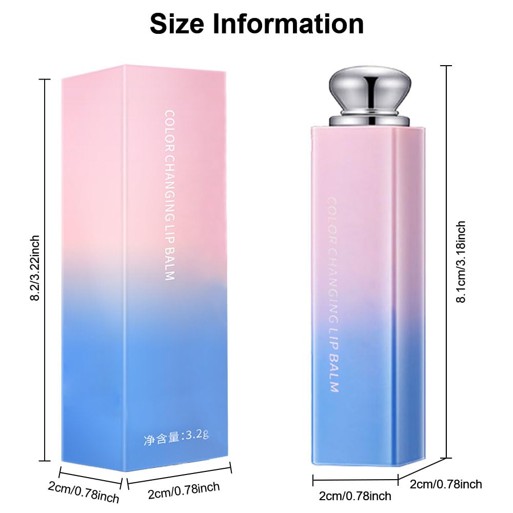 BINGBRUSH Color Changing Lipstick Lip Balm,Korean Magic Lipstick Color Change Changing Lip Tint Tinted Stain Gloss Balm Long Lasting Waterproof Moisturizer (214#)