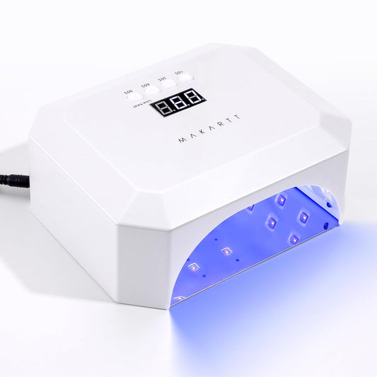 Makartt UV Nail Lamp: LED Light for Gel Polish 36W Nails Curing Dryer with 4 Timer Setting Display Auto Sensor, Professional Flash Cure Lamp for Salon & Home