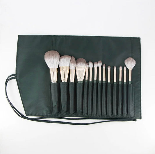 Aura Professional Makeup Brush Collection, Makeup Brushes 14pcs Premium Makeup Brushes Set Complete Cosmetic Brush Collection for Foundation Blending Powder