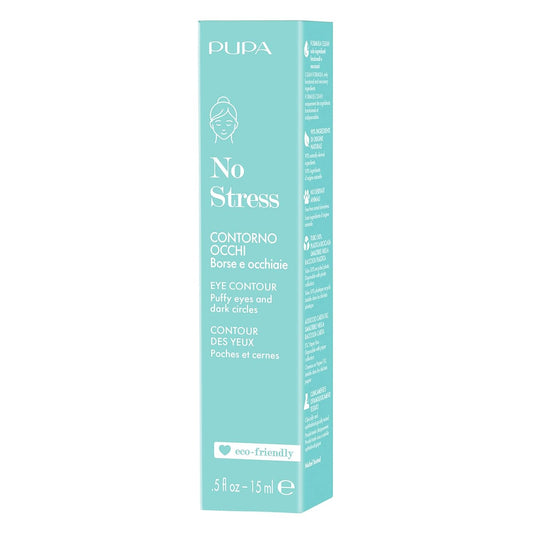 Pupa Milano No Stress Eye Contour, 0.5 oz - Hydrating Eye Cream - Under Eye Cream with Hyaluronic Acid - Eye Cream for Puffiness and Dark Circles