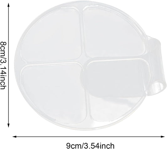 yueton 2PCS Acrylic Makeup Mixing Tray Makeup Palette Spatula Eyeshadow Makeup Hand Palette Nail Art Transparent Palette Hand Makeup Mixing Palette Cosmetic Foundation Dish for Makeup Foundation