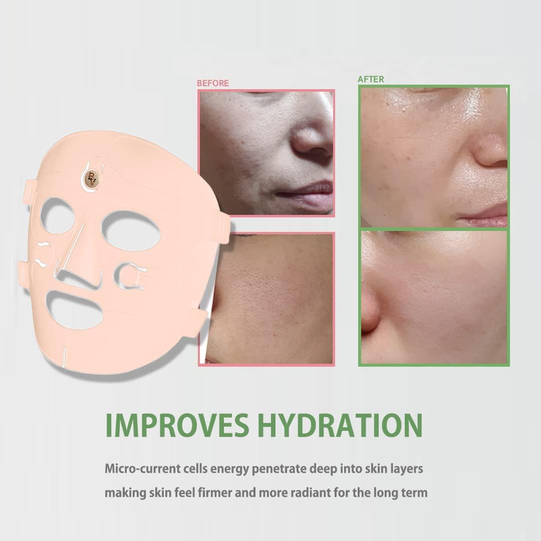 TheMogan Bandivita Facial Micro Galvanic Cell Silicon Mask Hydration 140% Absorption Skin Care Blue