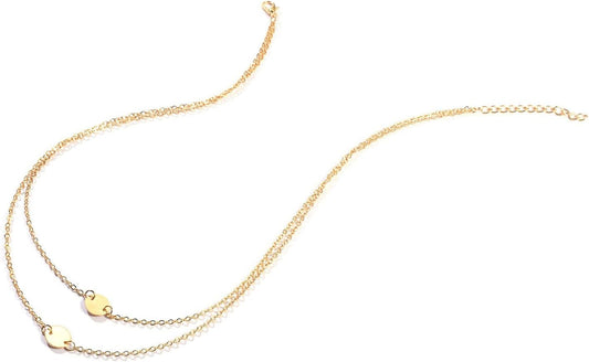 Boho Layered Sequins Pendant Necklace Coin Necklace Gold Necklace Disc Pendant Necklace Chain Circle Necklace Jewelry for Women