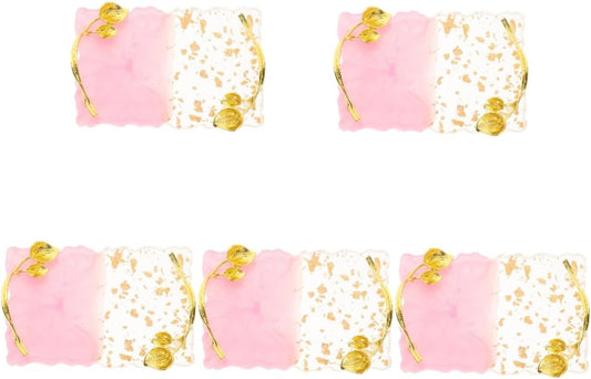 FOMIYES 5pcs Nail Palette Polish Plate Nail Design Nail Dish Makeup Mixing Pallet Nails Stickers Nail Polish Tray Nail Display Tray Vintage Frame Nail Stand Copper Plating Make up Bracket