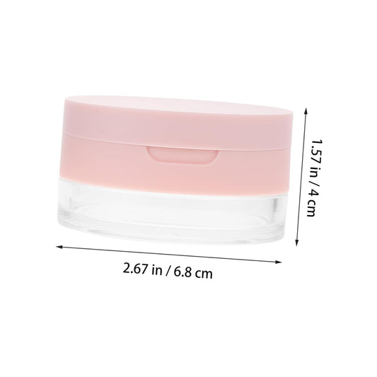2-piece Mini Empty Cushion Compact Case for Portable Makeup Powder Storage