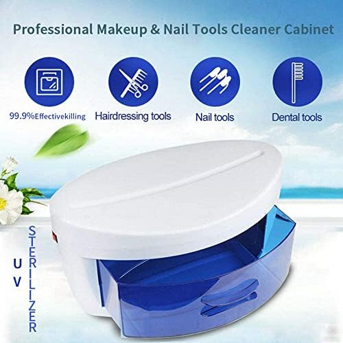 UV Sterilizer Disinfection Cabinet Ozone Disinfect for Nail Tools Nail Art Equipment Tool Manicure Portable Nail Disinfection Box Hairdressing Tool,Multipurpose for Health & Household
