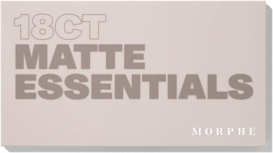 Morphe 18CT Makeup Palette - Matte Essentials Artistry Palette with Cool-Toned, All Matte Shades - Made to Build, Blend & Layer Flawlessly for Everyday, Versatile Makeup Looks (0.68 oz)