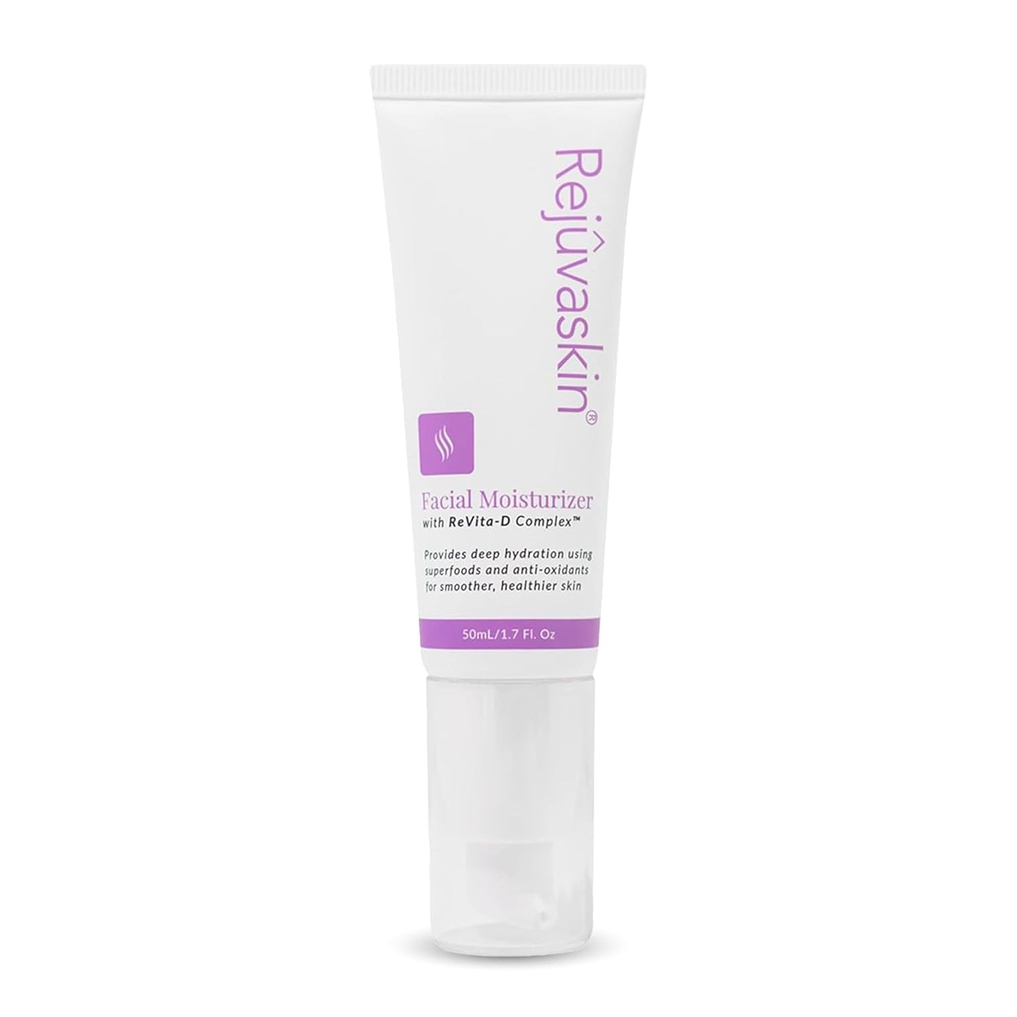 Rejuvaskin Facial Moisturizer With Revita-D Complex, Daily Face Moisturizer for Dry Skin, Reduces Wrinkles, Non-Greasy Hydrating Cream for Men & Women, Paraben-Free, 1.7 oz