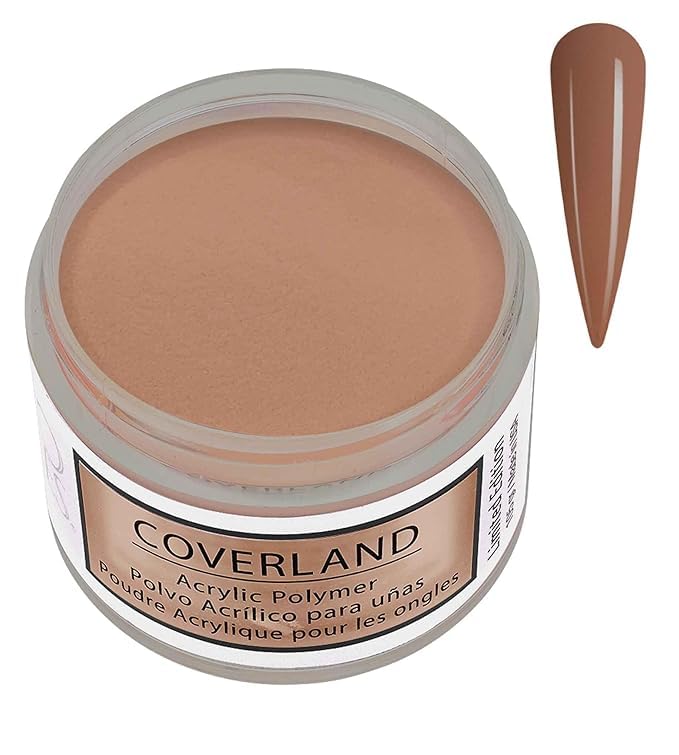 Tones Coverland Acrylic Nail Powder - Limited Edition Acrylic Powder for Nail Design, Sculpting, and Masking Nail Bed Imperfections - Professional Acrylic Nail Supplies - (1.5 Oz) (Mocha Mousse)