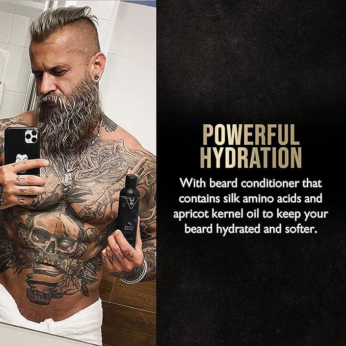 The Beard Struggle - Marksman's Beard Conditioner - Asgardian Secret, Gold Collection - Nourish, Softens, & Strengthens Beard - Radiance Beard Conditioner for Men (8 Fl oz)