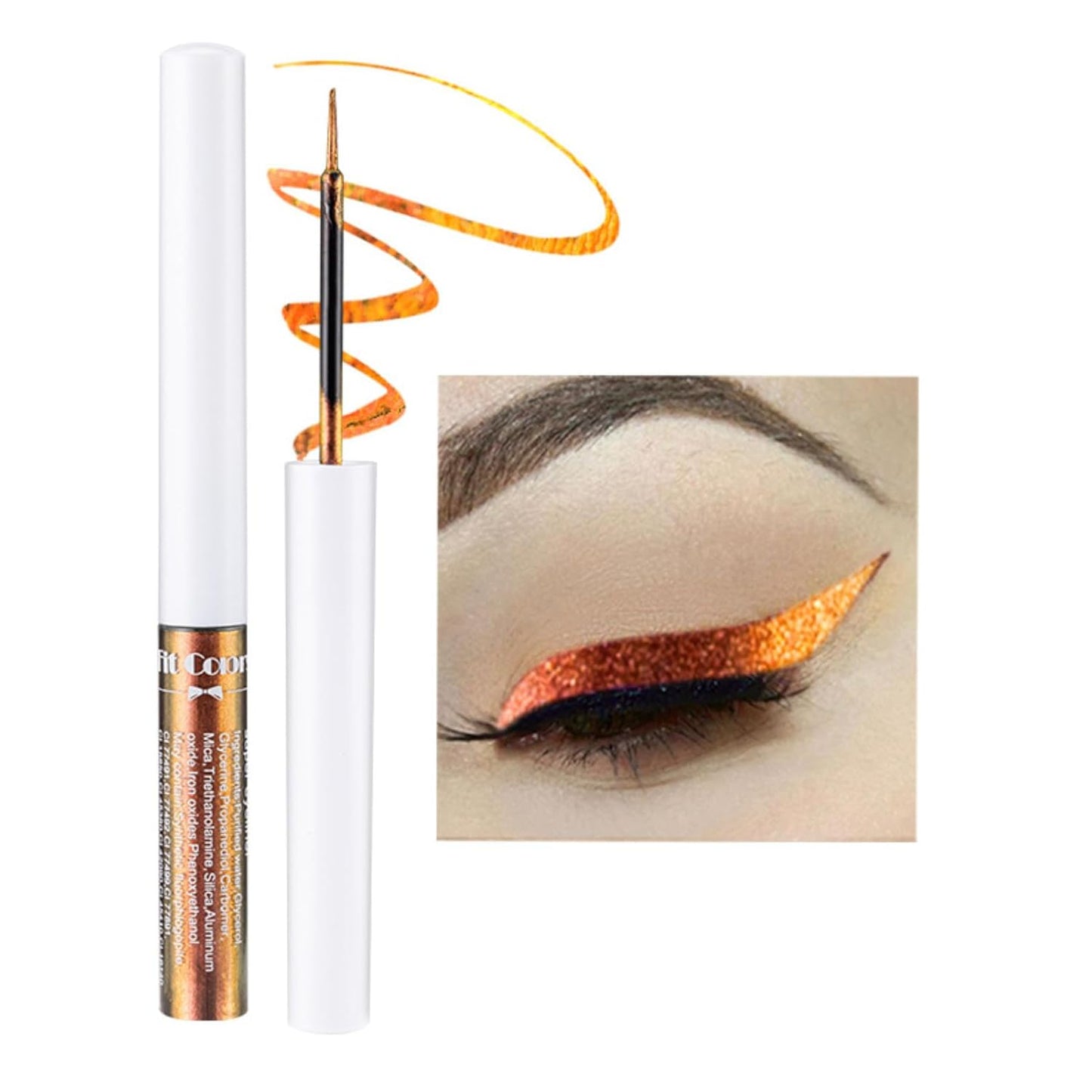 Corlo Glitter liquid eyeliner waterproof, Metallic Intense Color Shifting Colorful Eyeliner, Eyeliner Gel MultiColor Highly Pigmented Gift Kit for Women and Girls(03)